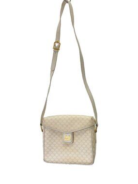Celine Shoulder Bag Leather White All over